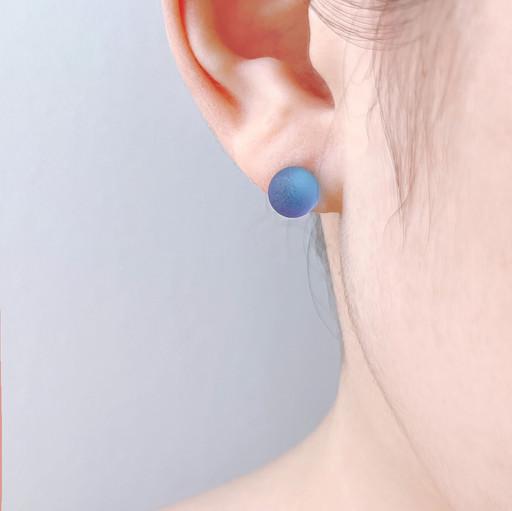 유리공예🩵무광 라벤더하늘 귀걸이