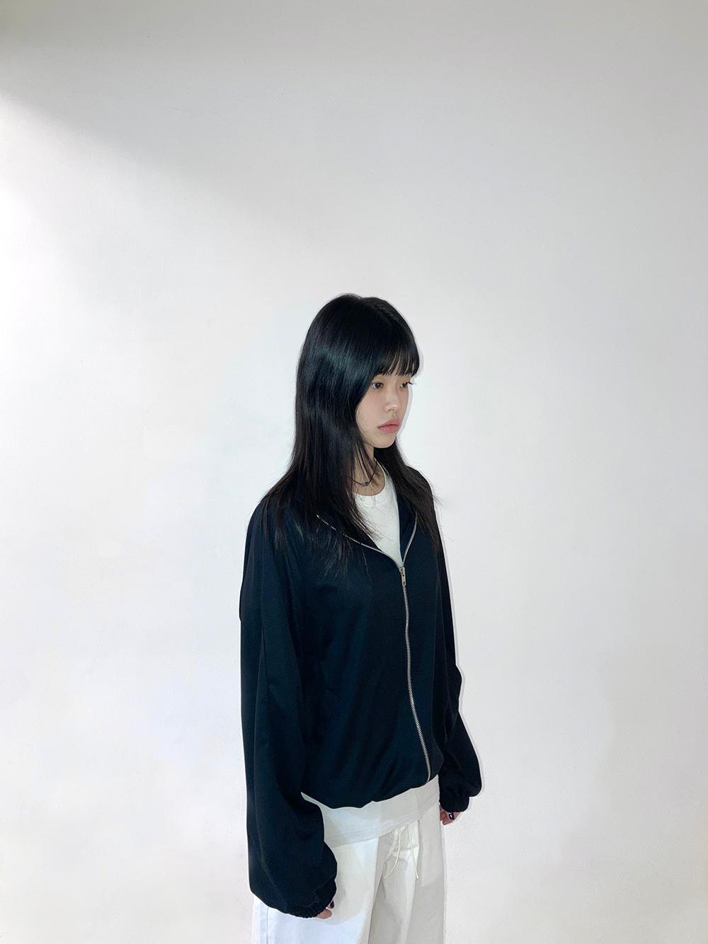 comfortable zip-up(black)