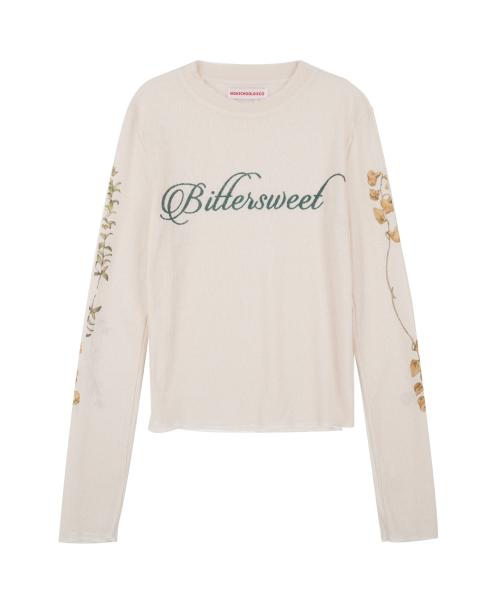 그래픽 시스루 긴팔티_크림