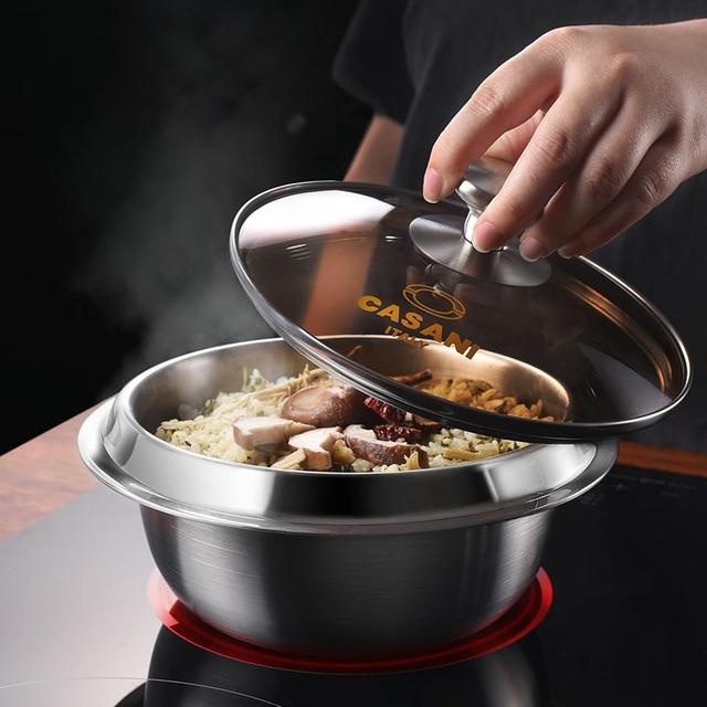 [무료배송] 까사니 통3중 IH 스텐 가마솥 16cm