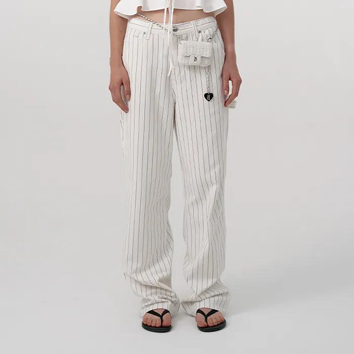 Striped Carpenter Denim Pants_Blue