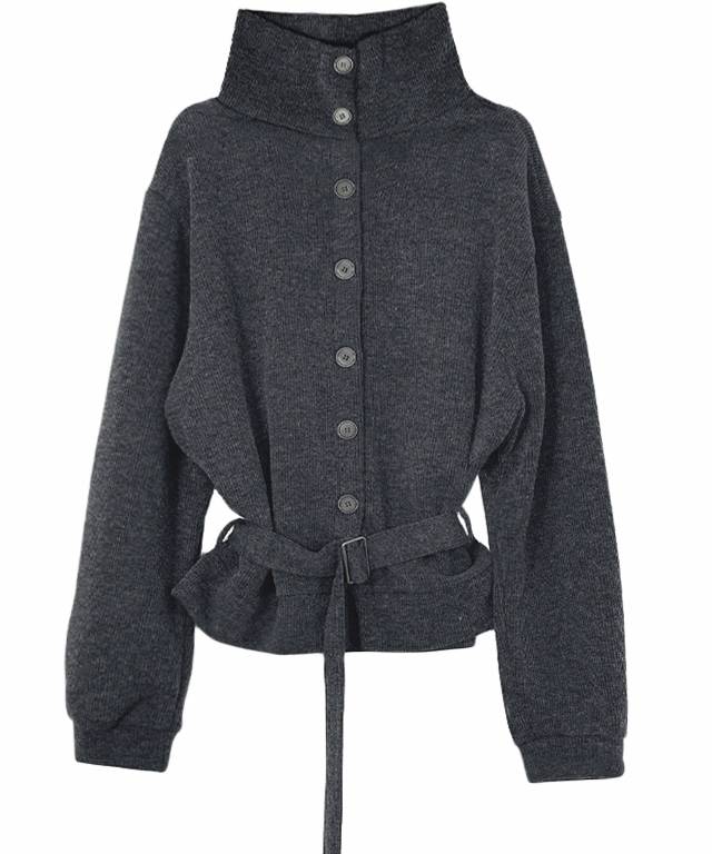 디스위켄드 [벨트탈부착가능] 벨트 니트 가디건