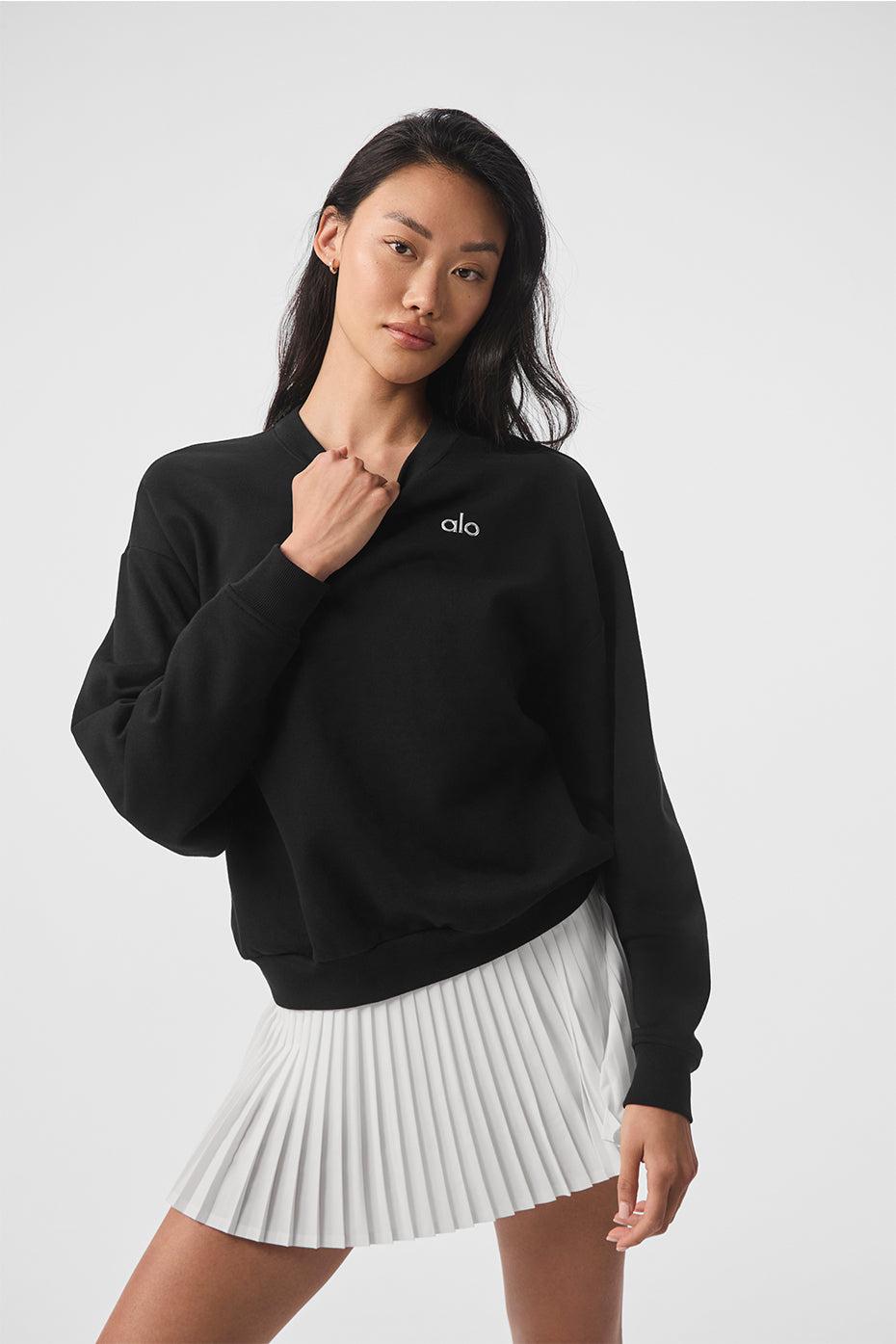 Accolade Crew Neck Pullover - Black - Black / XXS