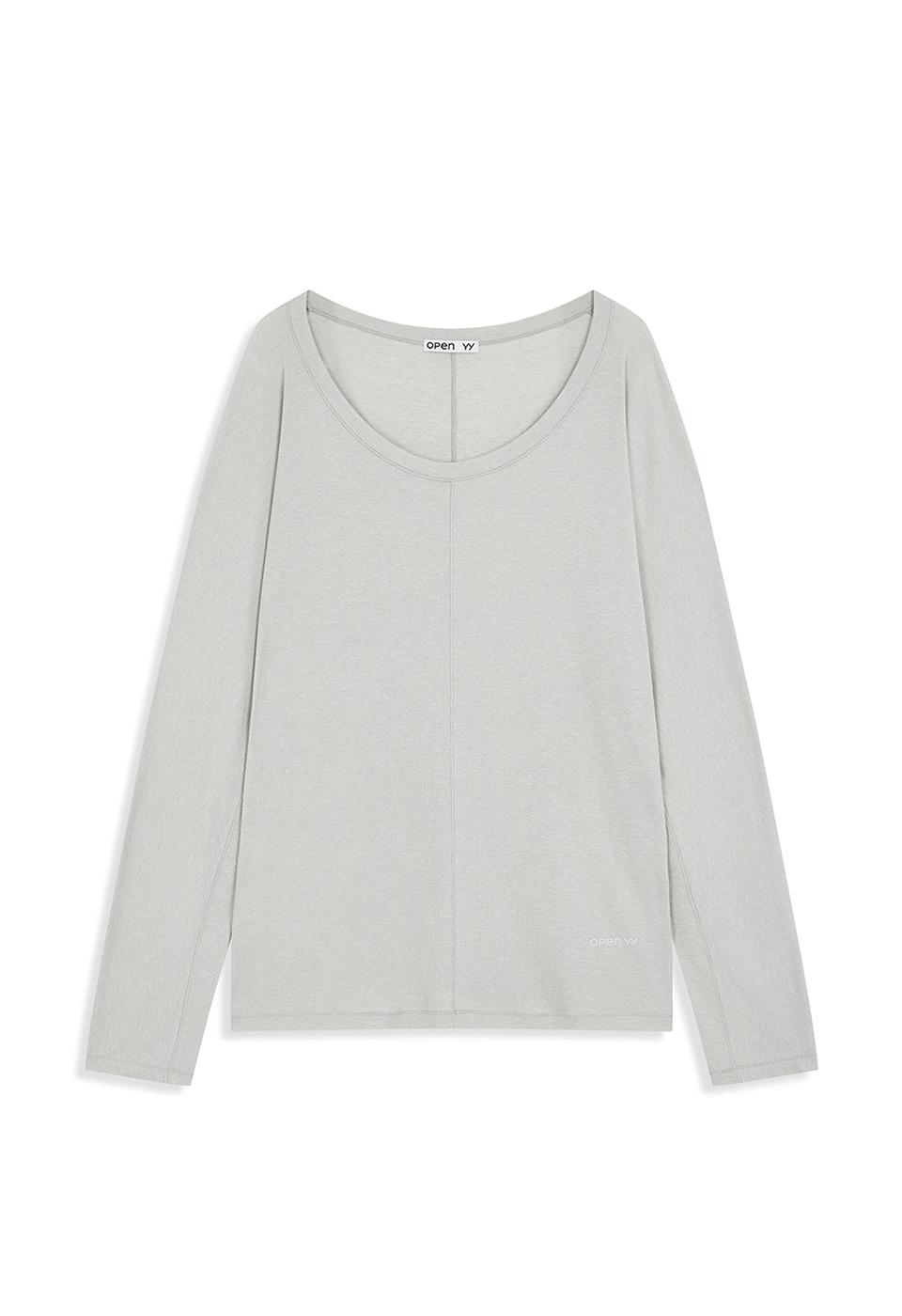 SCOOP NECK LOUNGE TOP, GRAY