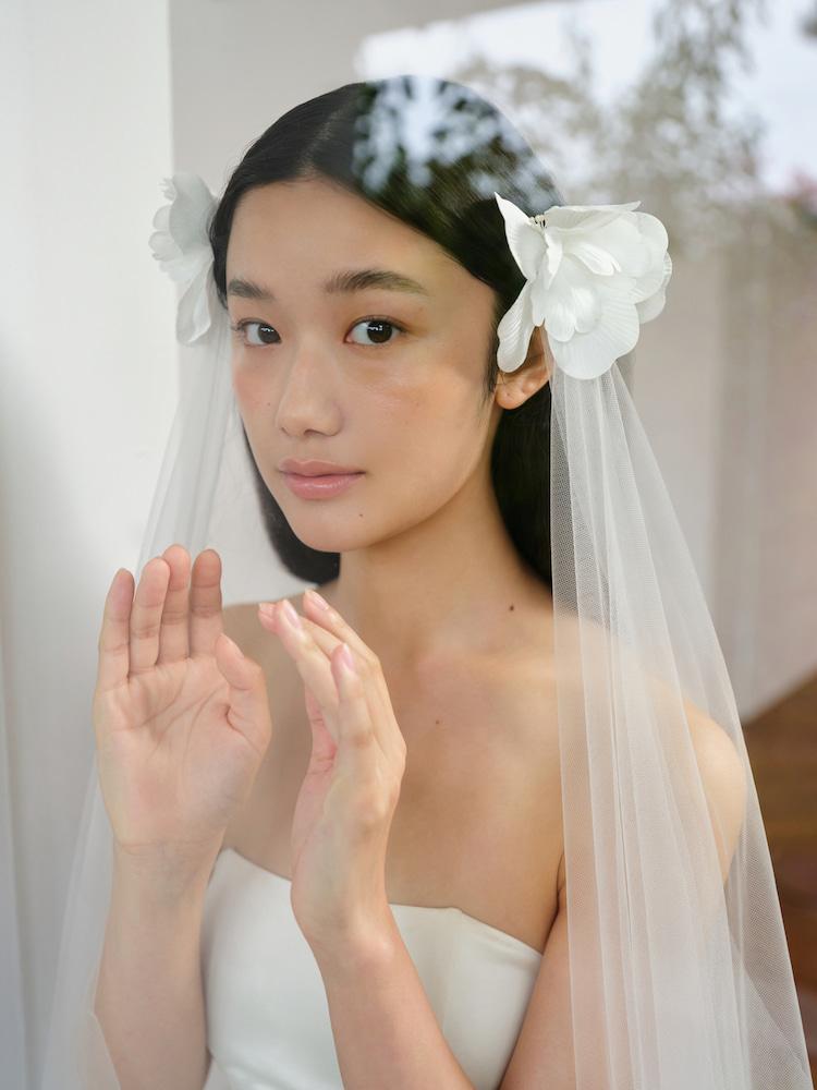X TIISSUE] SILK FLOWER VEIL
