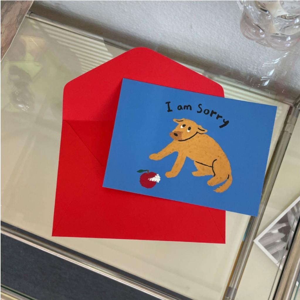 [발구락] I am sorry (미안해) 엽서&봉투 세트