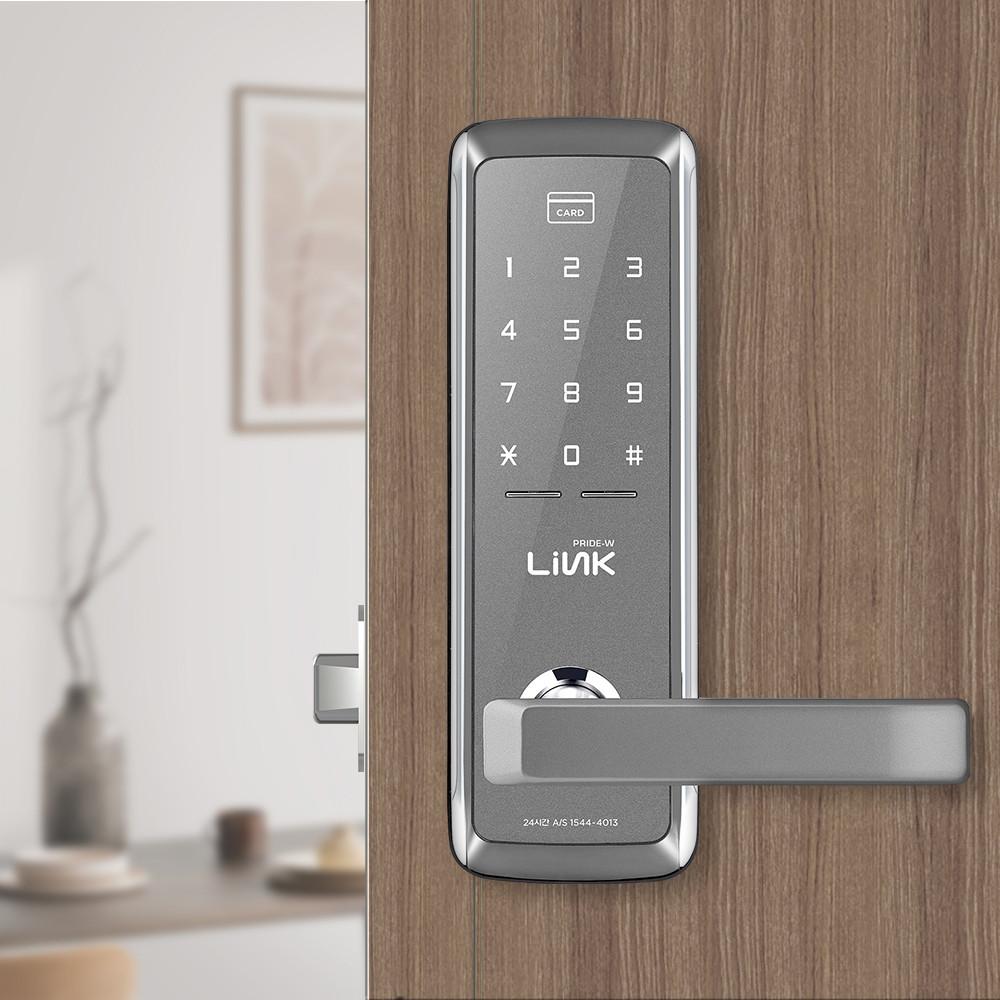 링크 목문도어락 디지털도어락 목문용 나무문도어락 방문 손잡이 무타공 번호키 PRIDE-W