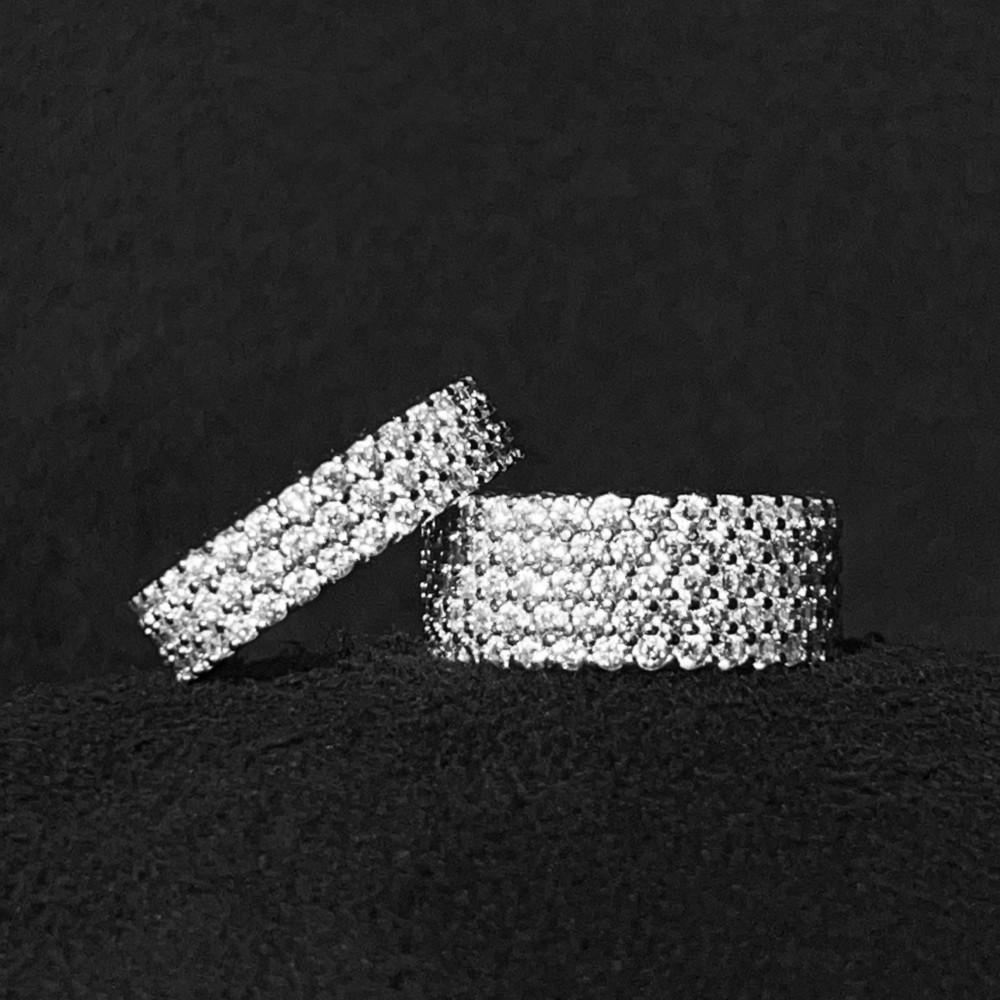 [위프레리] 2컬러 실버 5A 슈가 파우더 링, Silver 5A Sugar Powder Ring