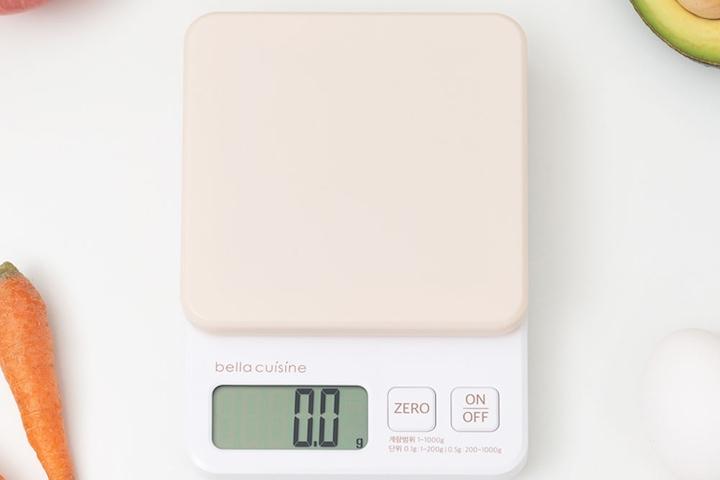 베이지 주방 전자 저울 1kg