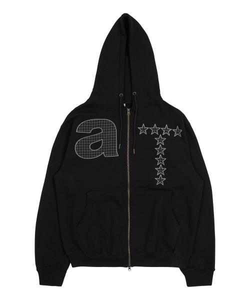 TCM at hooded zip-up (black)