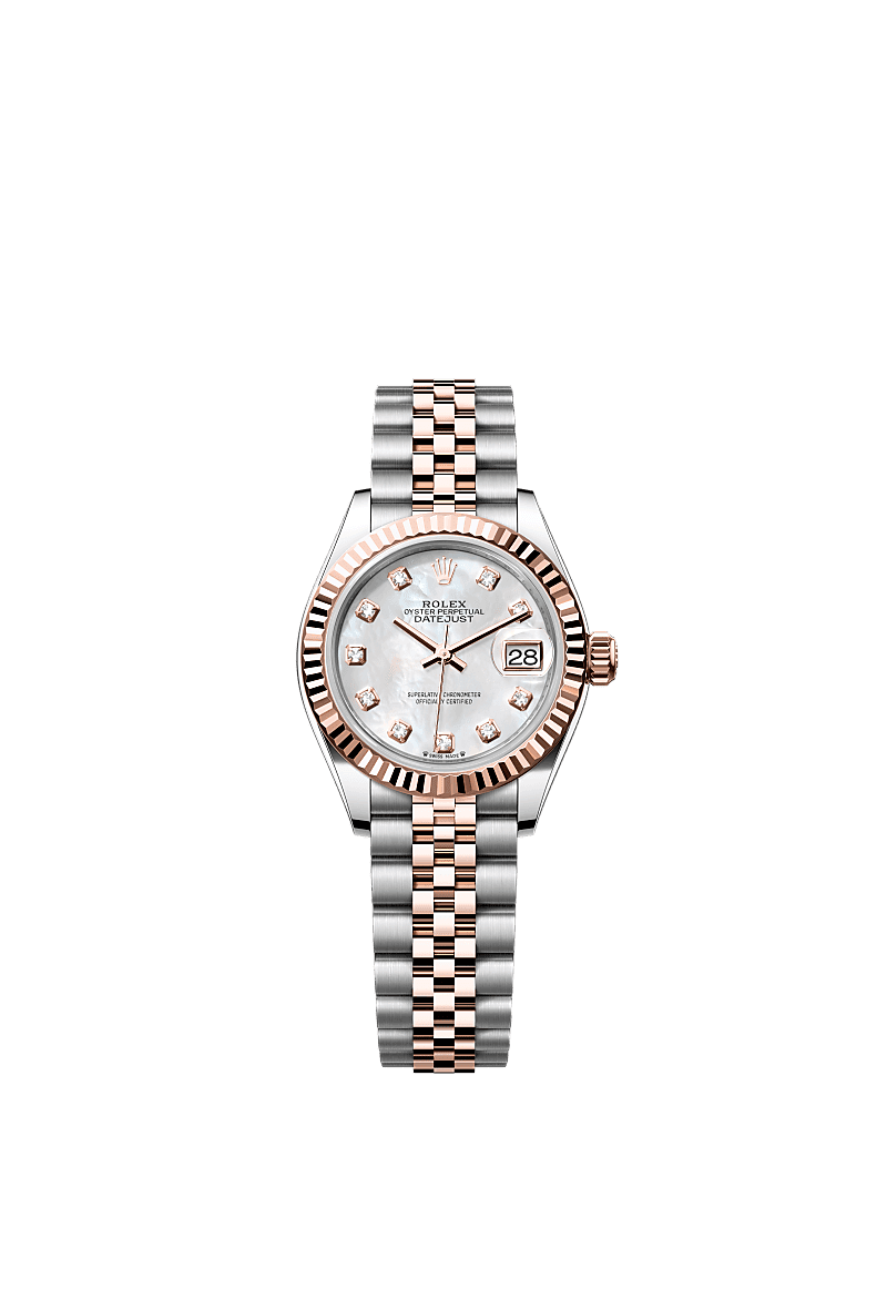 롤렉스 Lady-Datejust 시계: 오이스터스틸과 에버로즈 골드 - m279171-0013