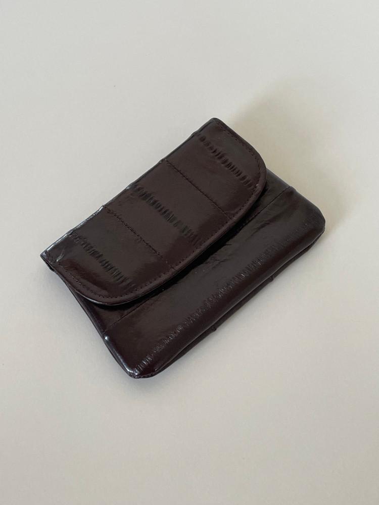 Croissant mini wallets - deep brown