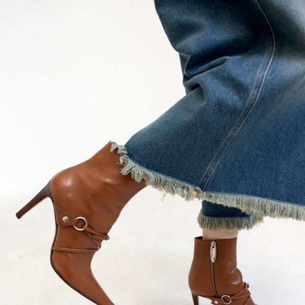 Sergio Rossi Buckle & Strap Accents Ankle Boots