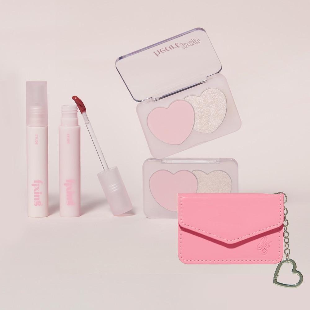 [에뛰드] [홀리데이 컬렉션] 하트팝 듀오 블러셔 #디어마이핑크 7.5g + 픽싱틴트 4g