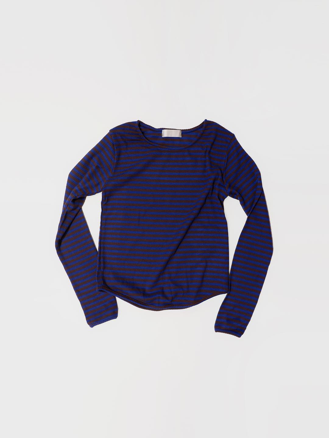 Waffle Stripe Top, Blue (3c)