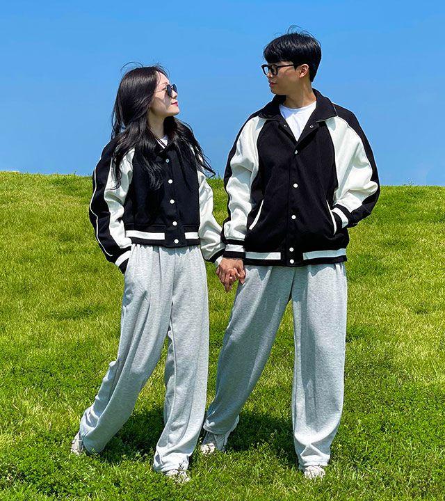 [2가지디자인!] 오버핏 크롭 스타디움 바시티 가을 숏 자켓 점퍼 아우터 야구잠바 야구점퍼 커플룩 시밀러룩