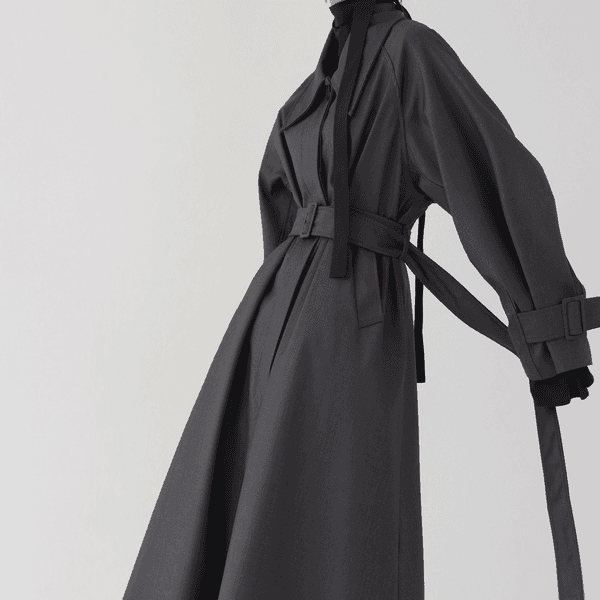예약배송 3/7 순차출고 ) Single Trench Coat [ Charcoal ]