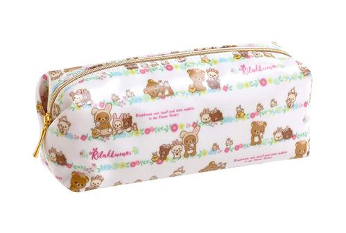 리락쿠마 펜파우치(필통) '꽃밭의 어린 토끼\'