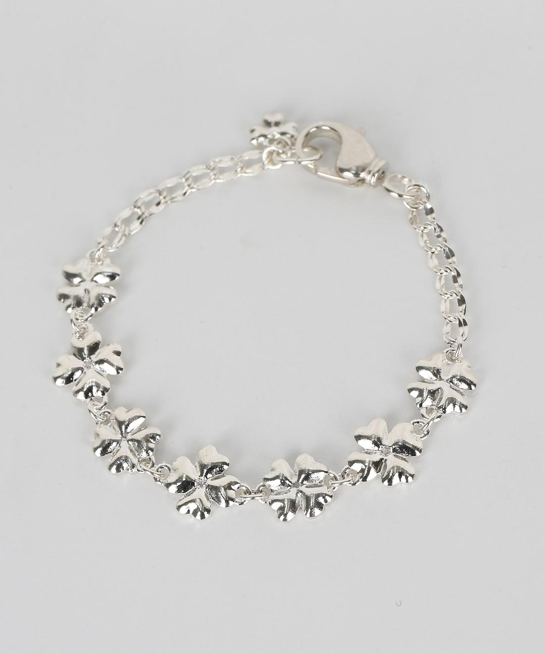 Clover rail chain (white) (925 silver)