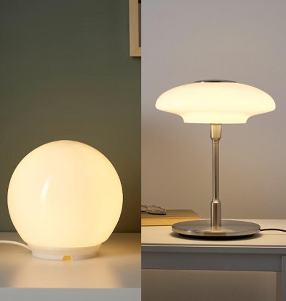 이케아 TALLBYN 텔뷘 FADO 파도 탁상스탠드 니켈 도금 단스탠드 무드등 조명 침실