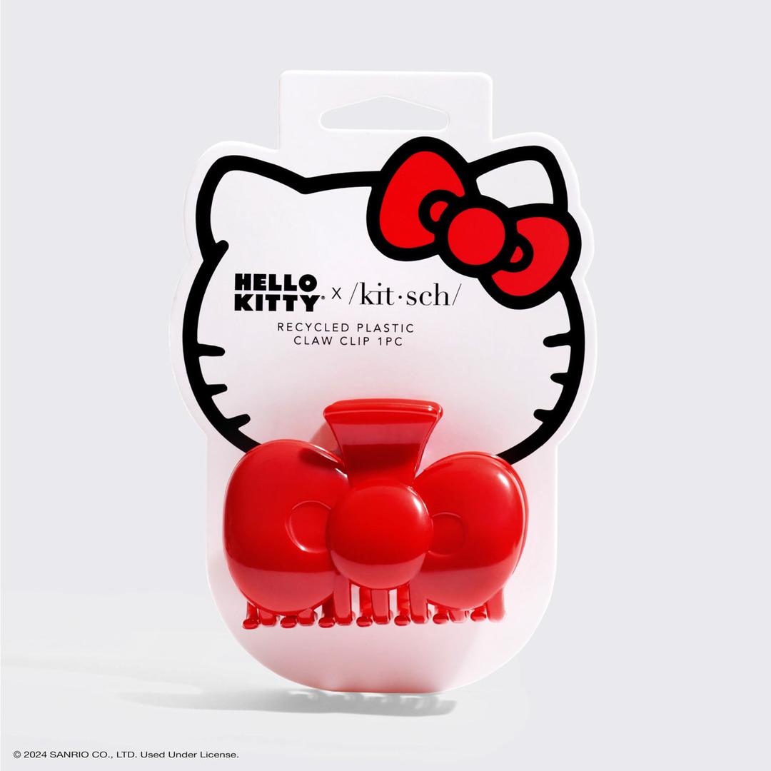 Hello Kitty x Kitsch Recycled Plastic Bow Shape Claw Clip 1pc - NC