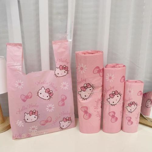 러블리 핑크 리본 키티 비닐봉투 100매 (3size)