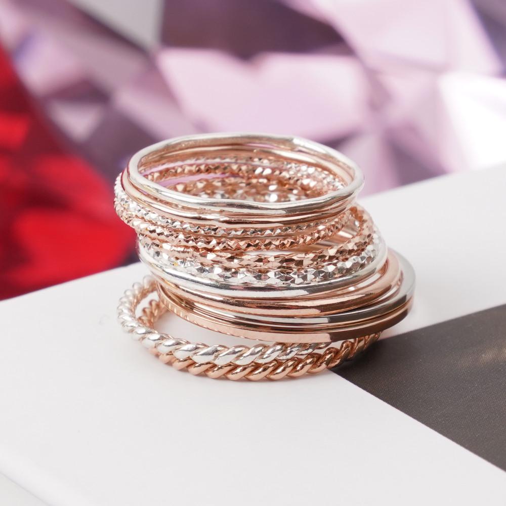 레이어드 실버 컷팅 실반지