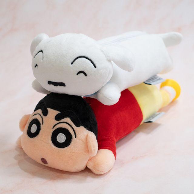 [정품] 짱구 흰둥이 전신 봉제 필통(2color)