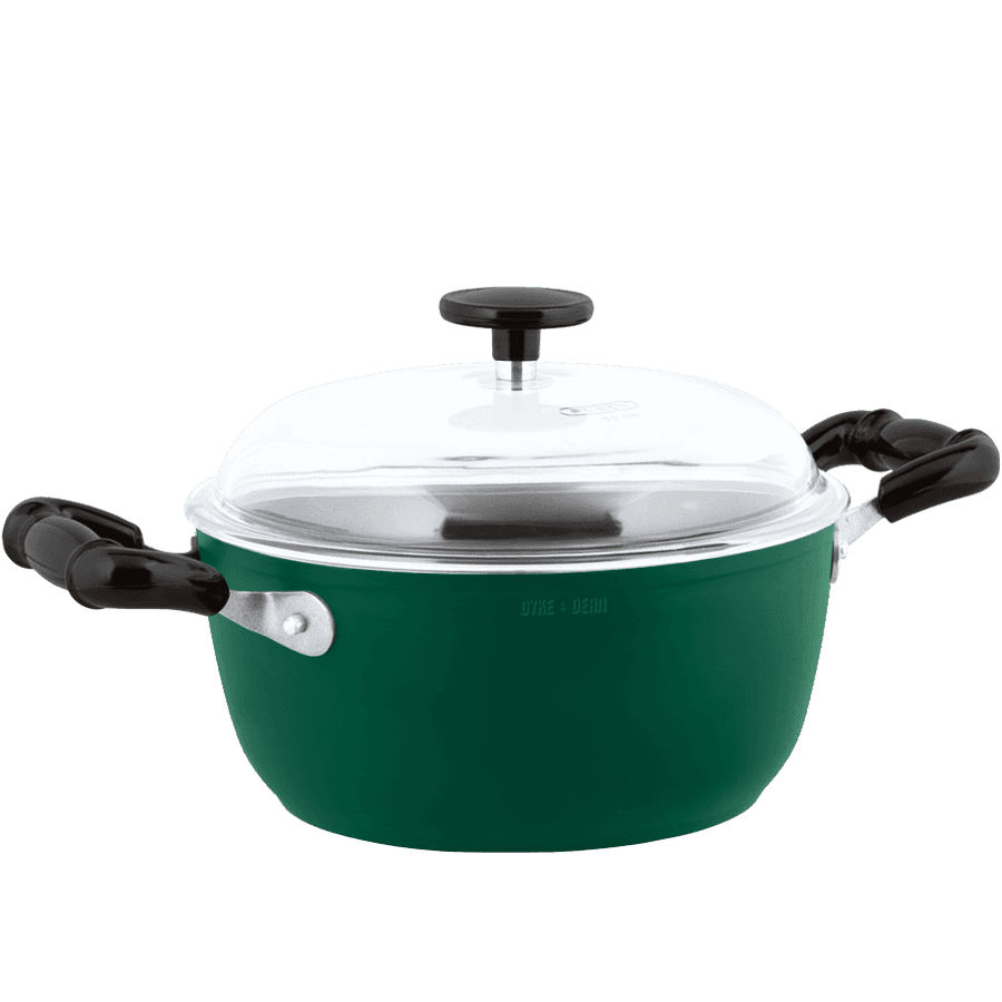 BAKELITE HANDLE NON-STICK POT WITH LID GREEN