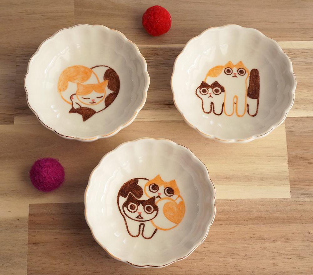 [꽃종지] 두냥이 꽃종지 츄르종지 3종