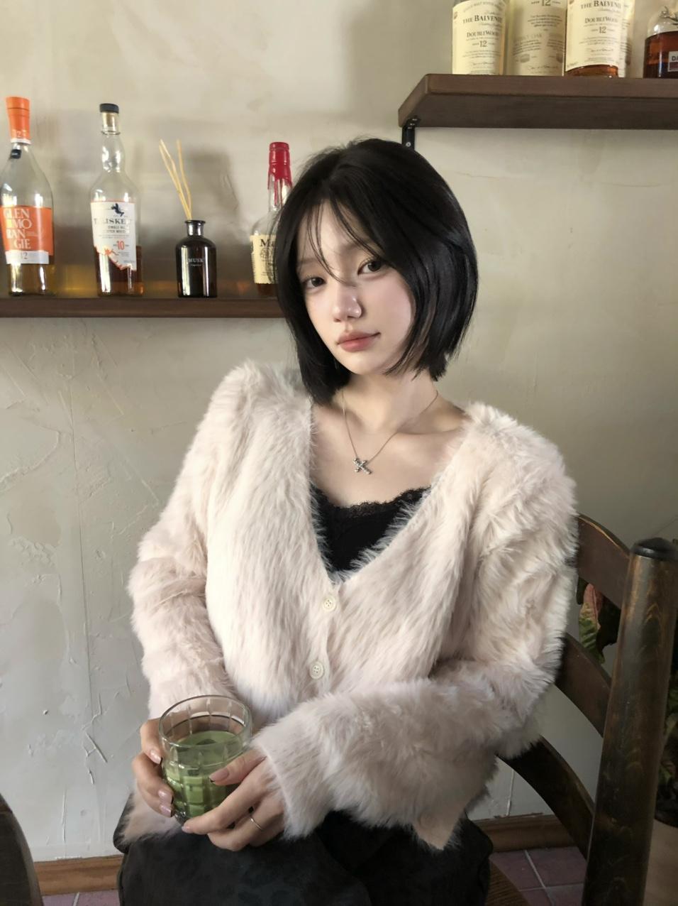 셀레네 [주문 폭주] FLUFFY FUR CARDIGAN 플러피 퍼 가디건 (3C)