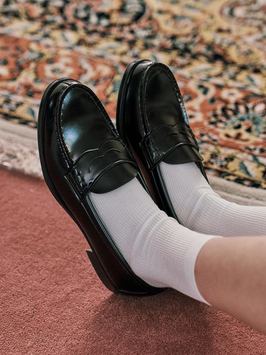 [인플루언서 PICK] 여성용 PU 페니로퍼 HS-4514_BLACK