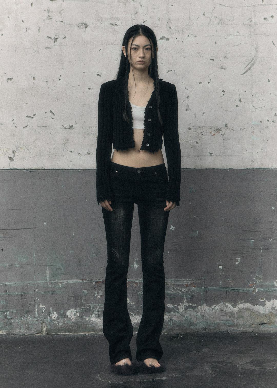[ 순차 발송 3/15 ~ ] TASSEL COTTON CARDIGAN, BLACK