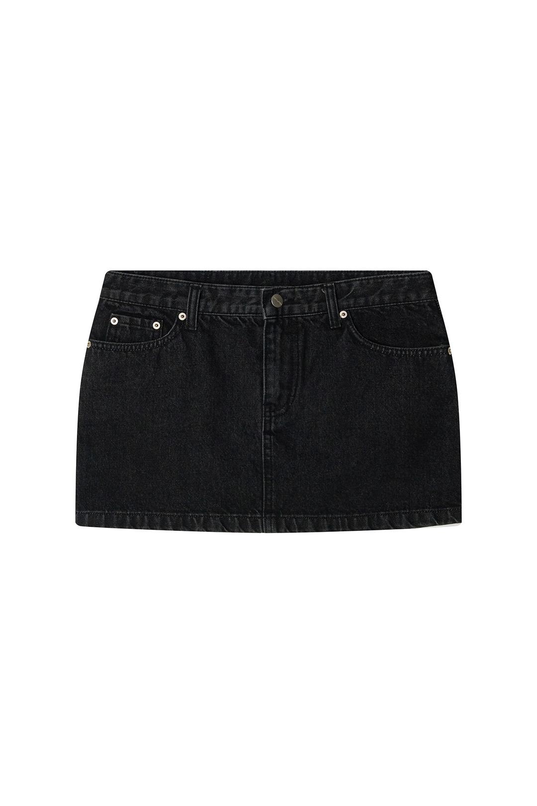 DENIM MINI SKIRT (BLACK)