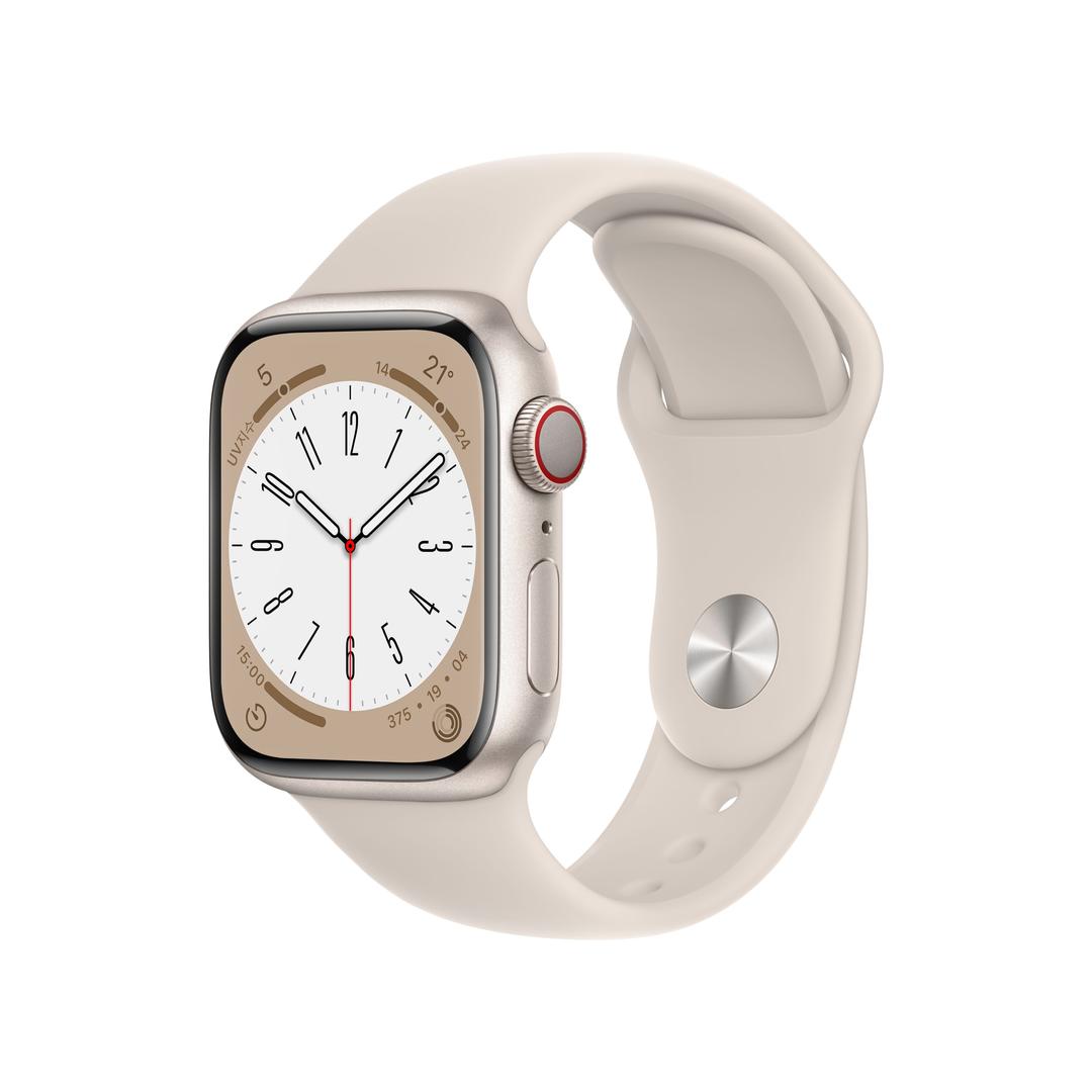 Apple 애플워치 8 41mm 셀룰러 스타라이트 알루미늄 케이스 스타라이트 스포츠밴드 (MNHY3KH/A)