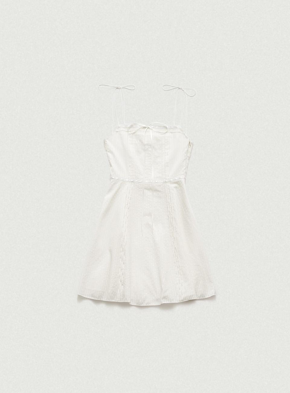 Lace-Edged Sleeveless Mini Dress [7월 말 순차 배송]