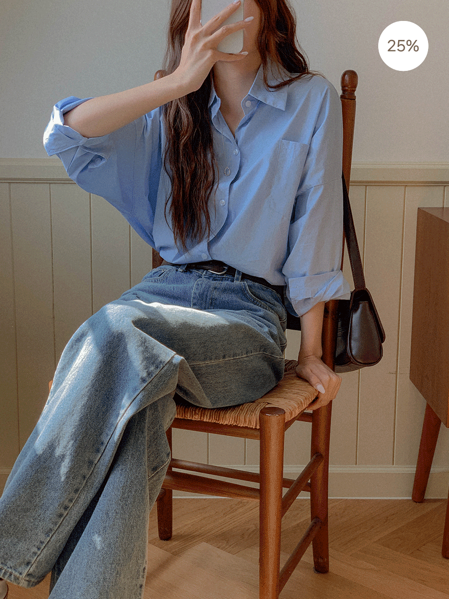 [직진배송 오늘출발🚚] 모던 베이직 루즈핏 포켓 셔츠 - 3 color