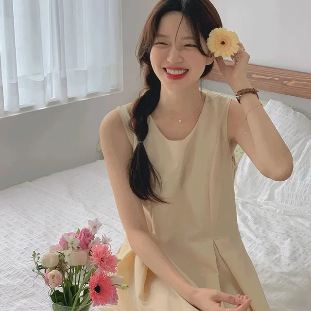 니어 민소매 원피스