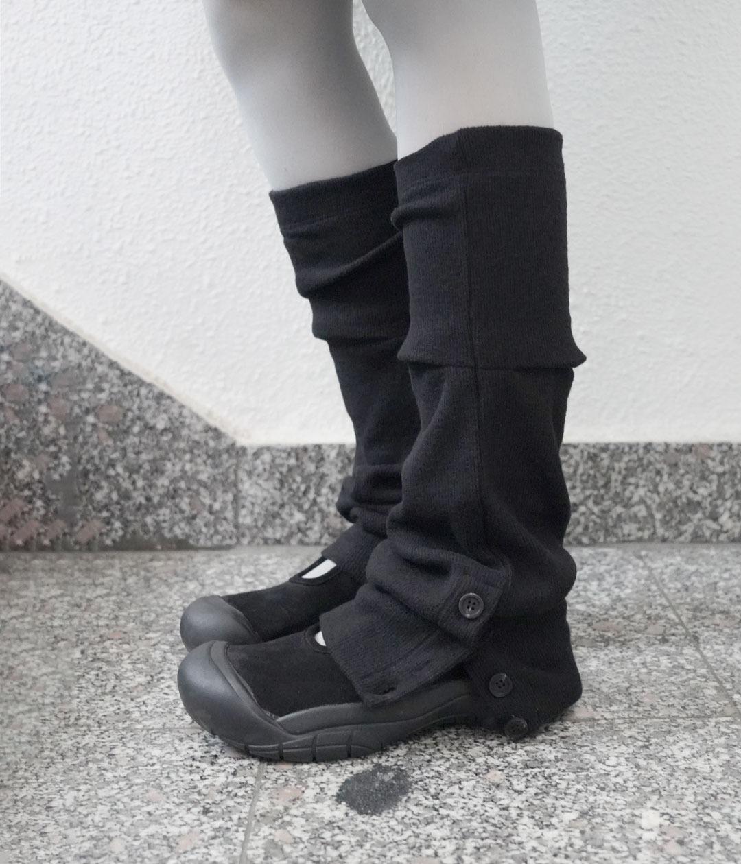 기모 버튼 턱 레그워머 (2c)