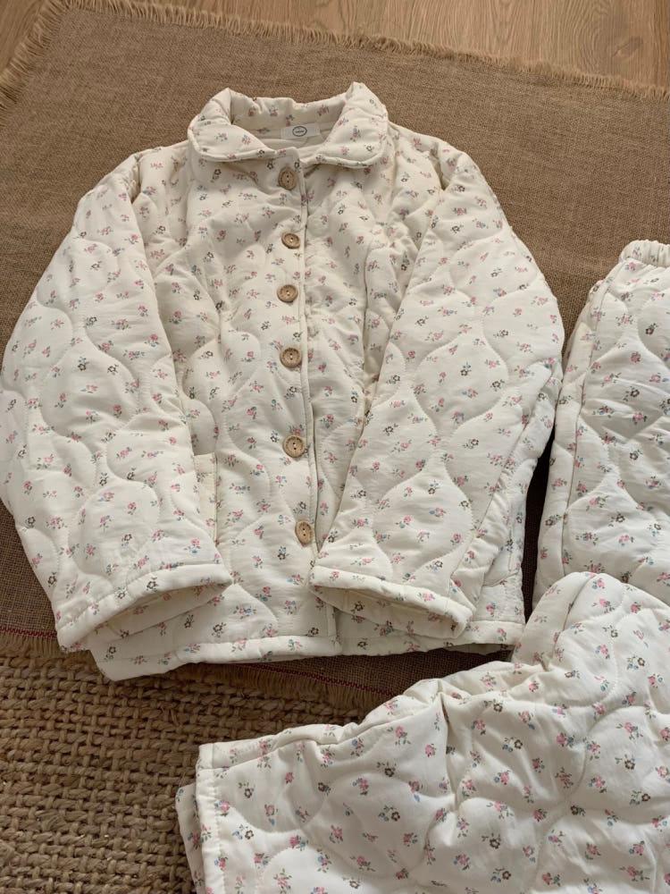 수심 Petal Soft Pajamas 페탈 소프트 잠옷 귀여운 겨울 파자마 세트 퀼팅