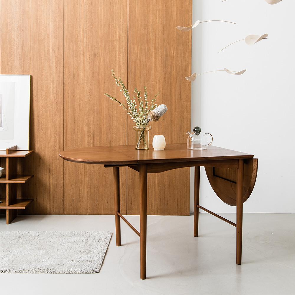 오투가구 피카 확장형 4인 테이블 접이식 카페 다이닝 식탁