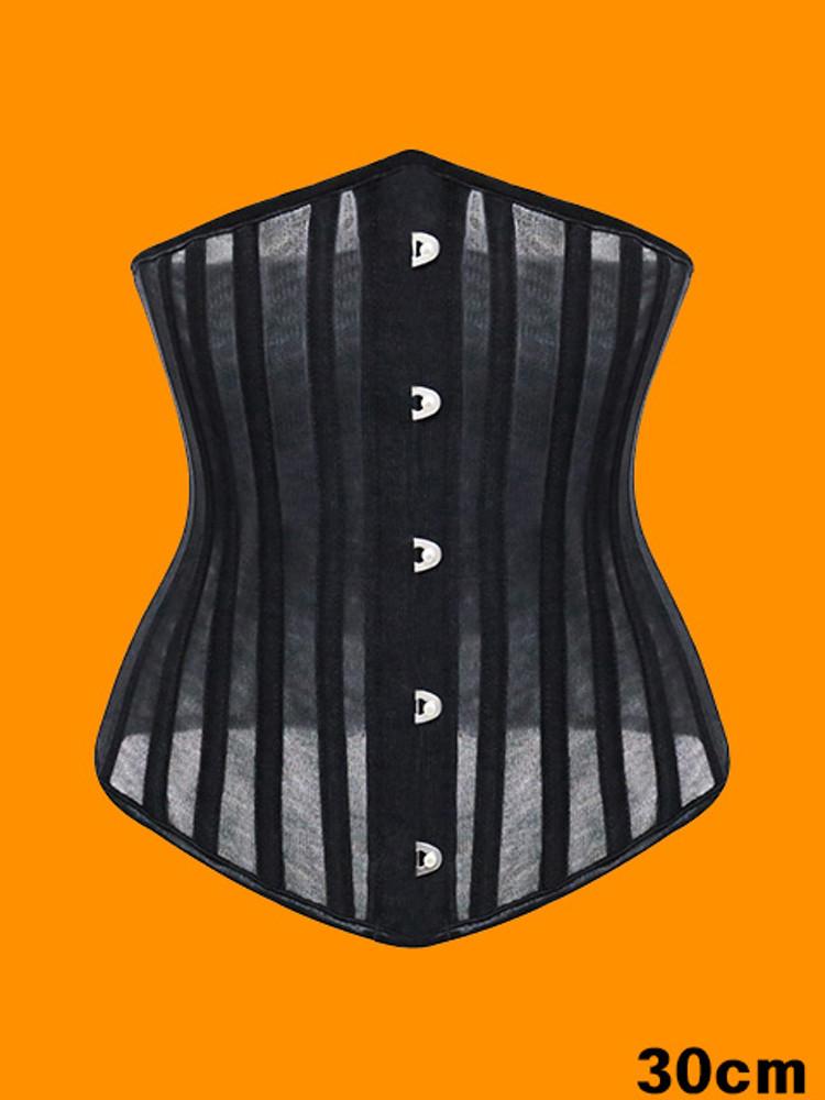 [2M번] 망사코르셋(일자라인) 입문 숙련자 롱 코르셋 24개단단한뼈대 흉곽교정 바비바디