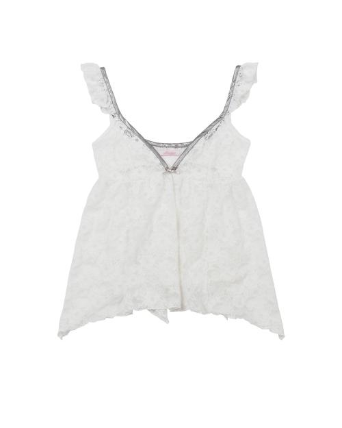 플러피 레이스 탑 (화이트)