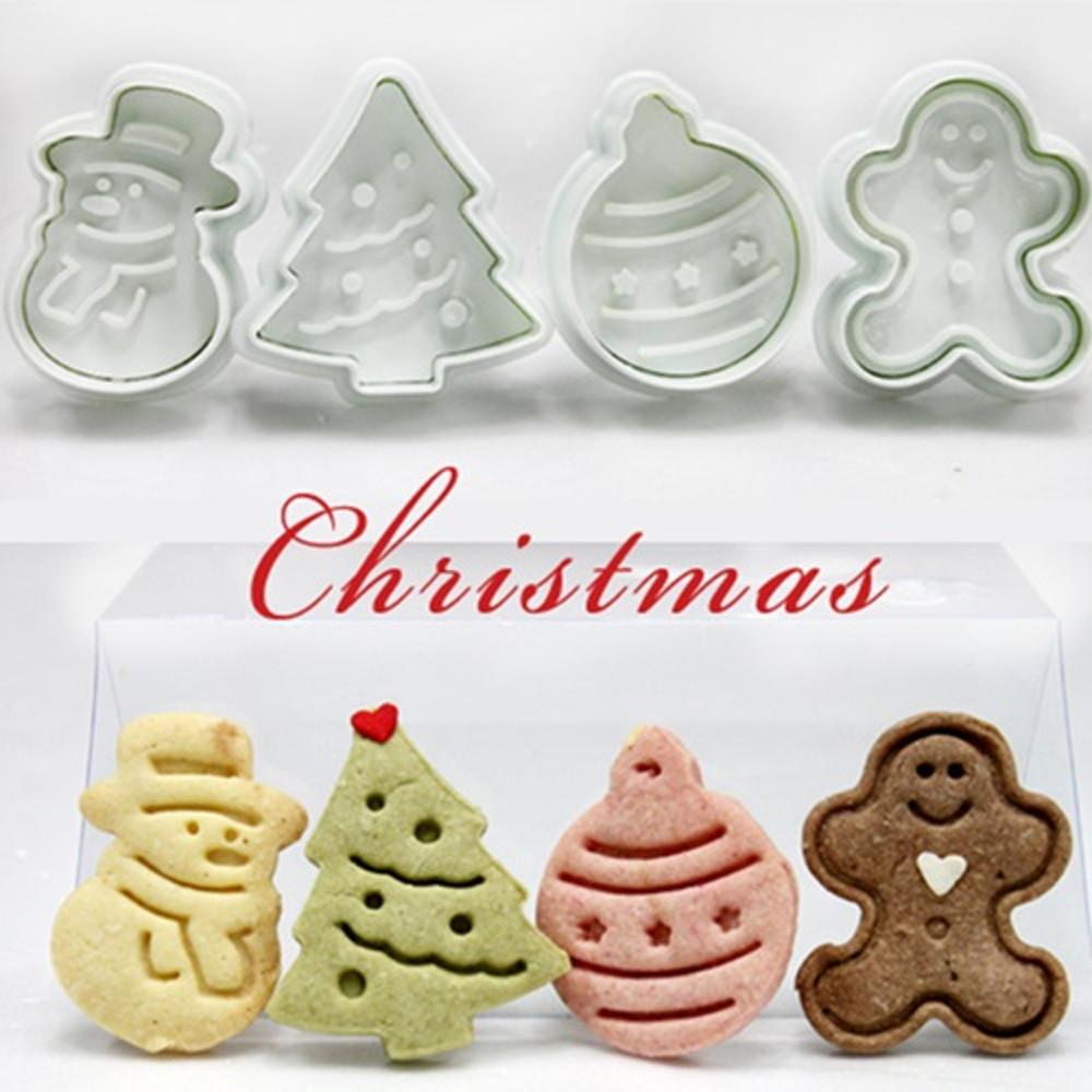 플런저커터-크리스마스4종(푸쉬) /크리스마스쿠키커터,쿠키틀,쿠키만들기
