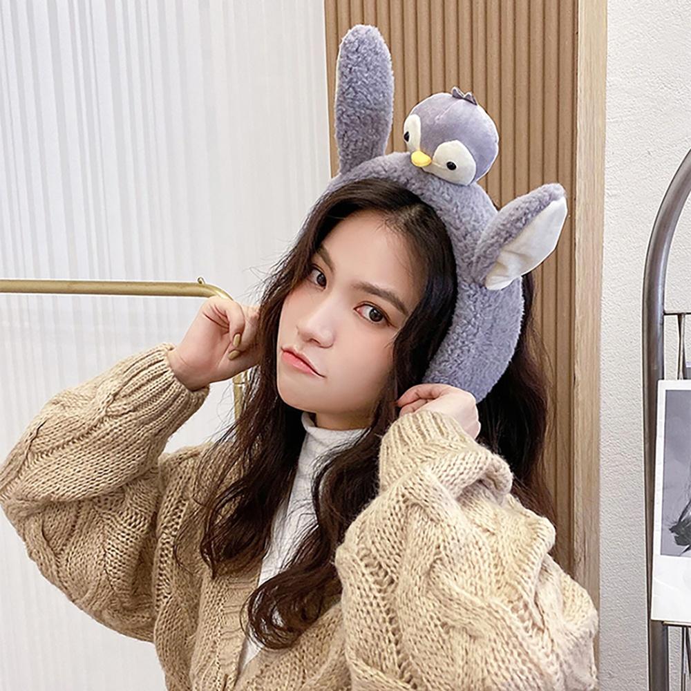 귀여운 펭귄 움직이는 귀마개 [동물 양털 겨울 귀도리 머리띠 뽀글이귀마개 귀돌이 귀덮개 인싸템]