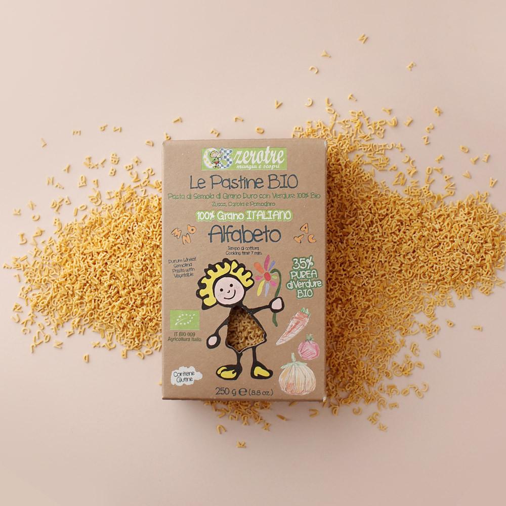 제로트레 유기농 알파벳 키즈 어린이 파스타 250g [원산지:ITALY]