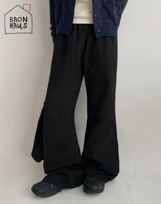 바온 [BAONHAUS] 데닌 코튼 세미 부츠컷 팬츠 (5color)