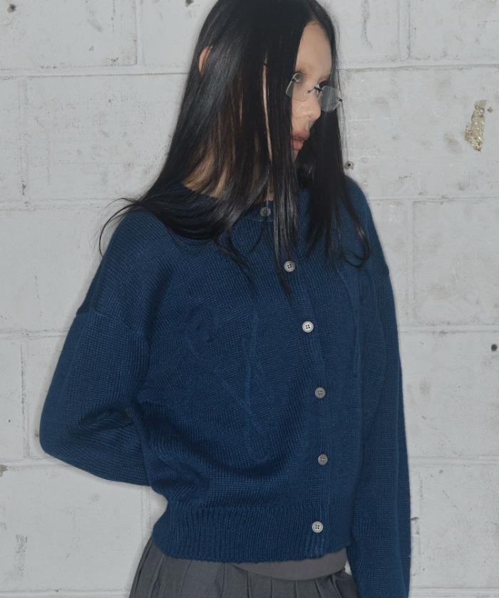 SWALE KNIT CARDIGAN (BLUE) F25ZA007