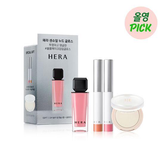 [한정 기획] 헤라 센슈얼 누드 글로스 5g (+ 립펜슬 2종, 글로우밤/란제리, 체리쉬 한정)