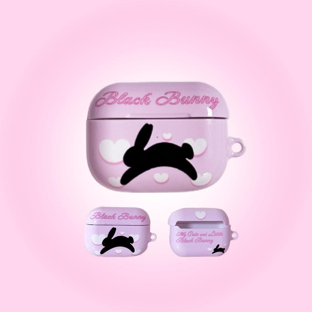 [2023 Black Bunny Air Pod Case] 검은 토끼 버니즈 핑크 에어팟 케이스